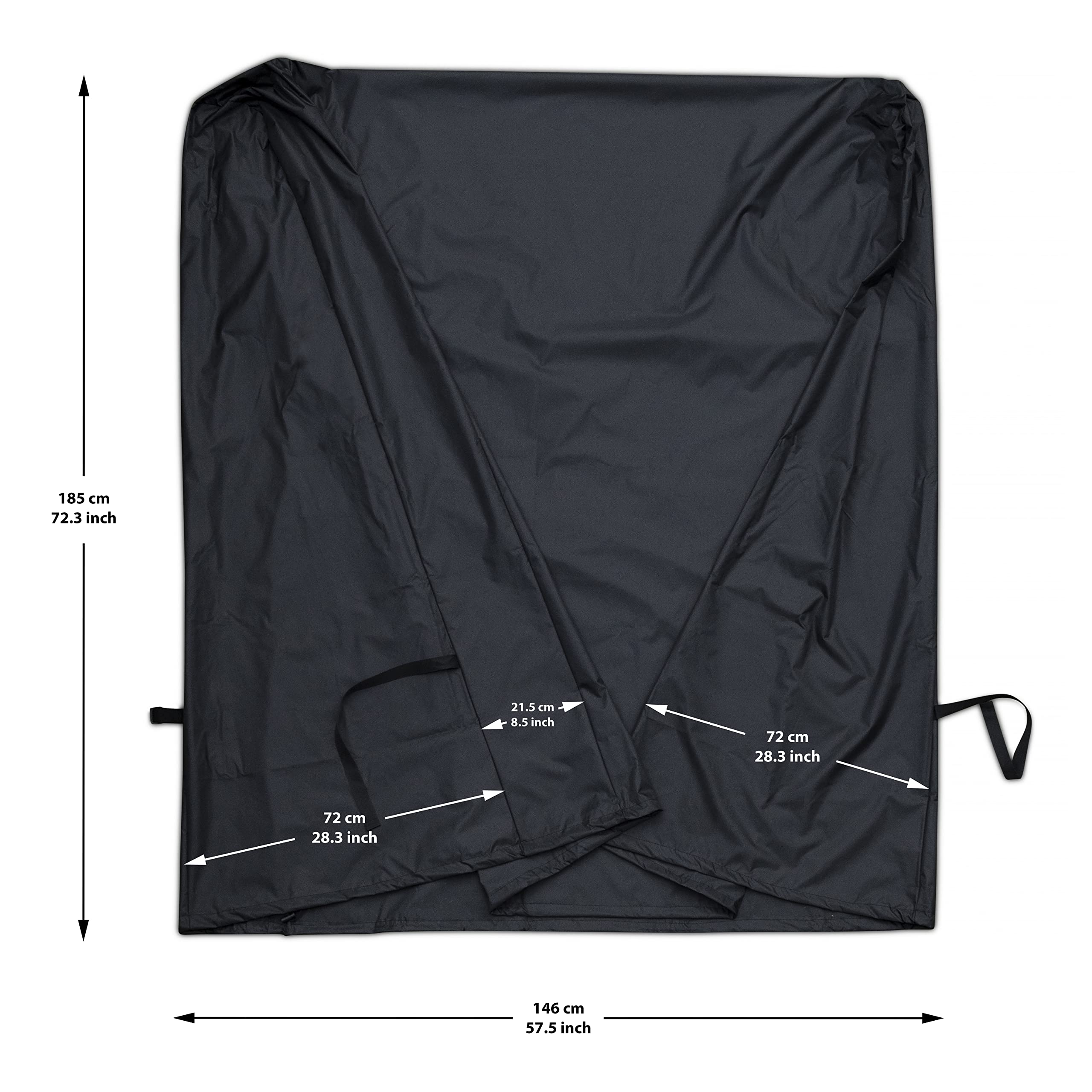 EZCOL Ping Pong Table Cover in Black - Durable Waterproof Indoor/Outdoor All Weather Protection, Universal Fit for 9x5 Ft Folding Table Tennis Tables - Complete with 4 Ping Pong Balls