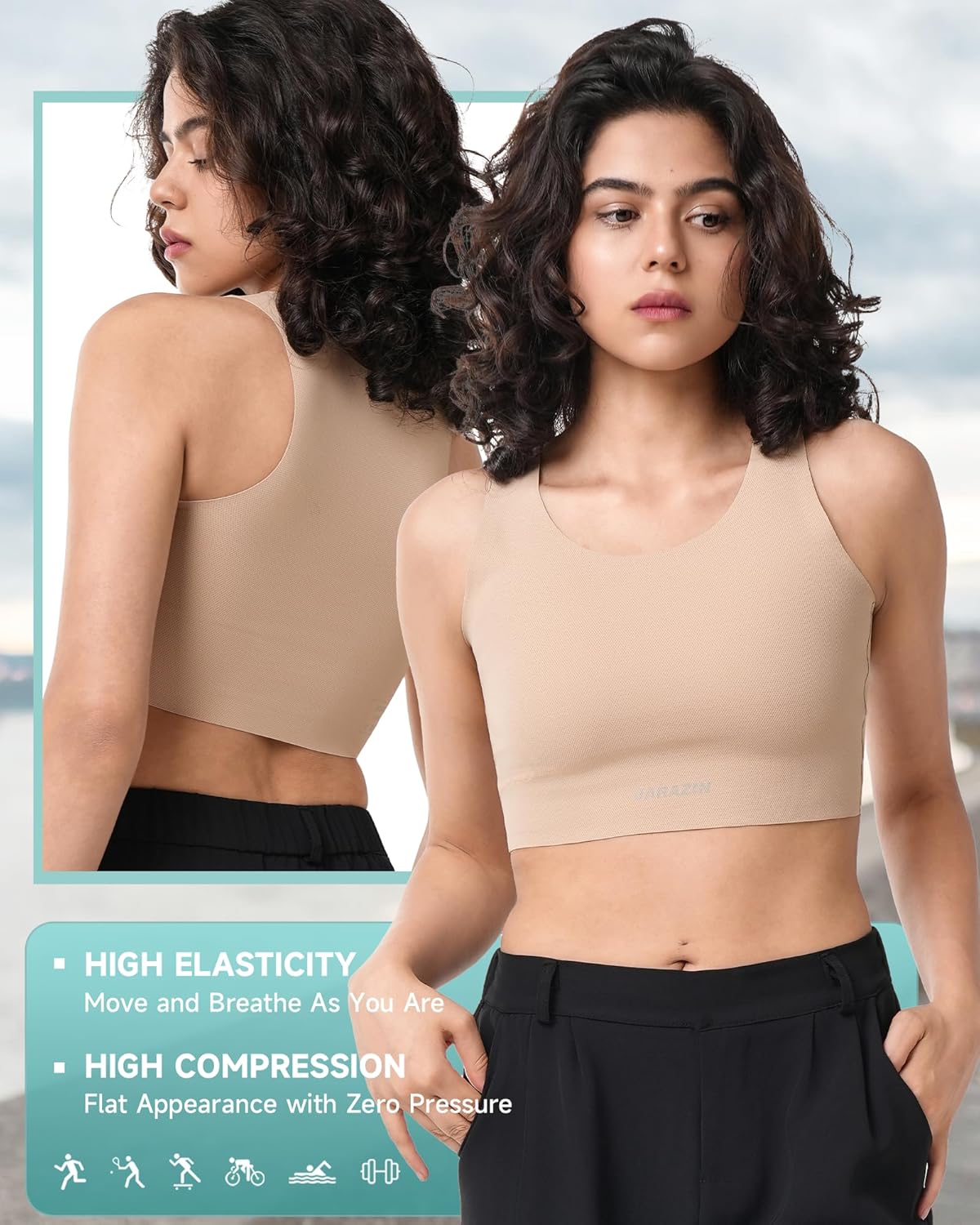 JARAZIN Seamless Chest Binder for Women Transgender FTM Pullover Breathable Binder Trans for Large Breast Tank Top - Image 3