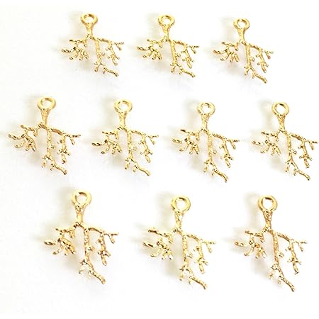 Amazon ストアーズクラブ サンゴ B 10個 ゴールドチャーム コーラル マリンチャーム 手芸材料 チャーム アクセサリートップ 通販