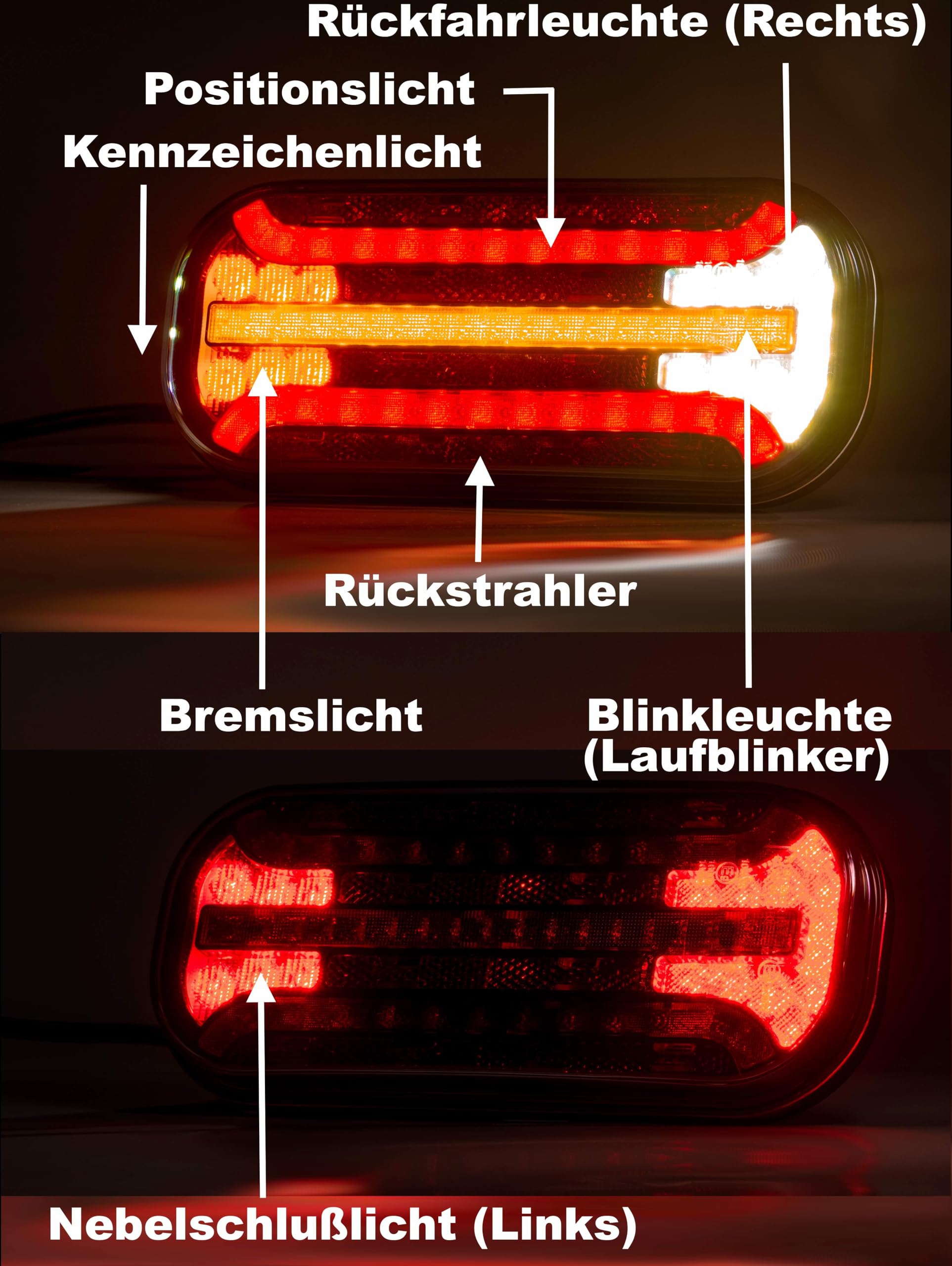 Achterlicht Rechts met achteruitrij, kent. 5PIN (vc2700) - www