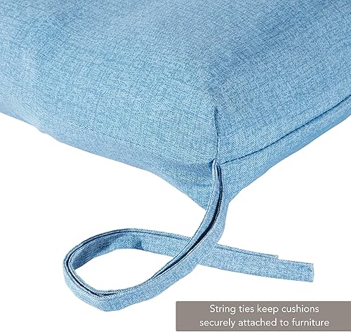 Miniatura 3 de Greendale Home Fashions Cojín reversible para silla de salón para exteriores, color azul jaspeado