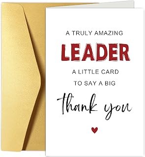 Thank You Card for Boss Leader Mentor, Funny Boss's Day Card for Men Women, Appreciation Cards from Employee, Boss Birthday Cards Gift