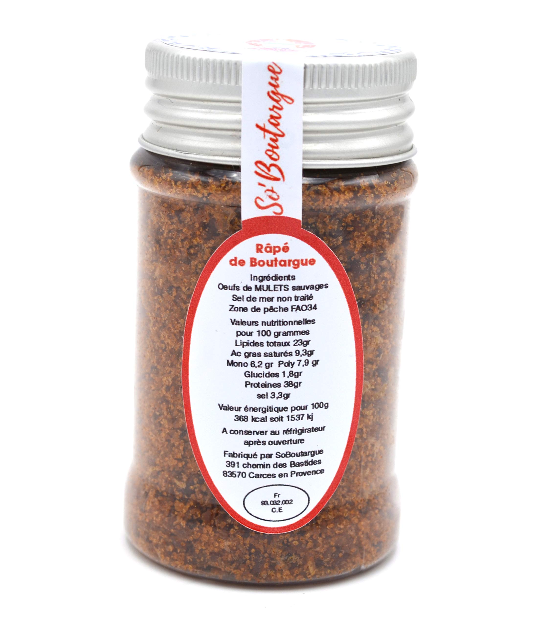 So'Boutargue suprême Bottarga râpée - Casher - 50 g, Fabriqué en France