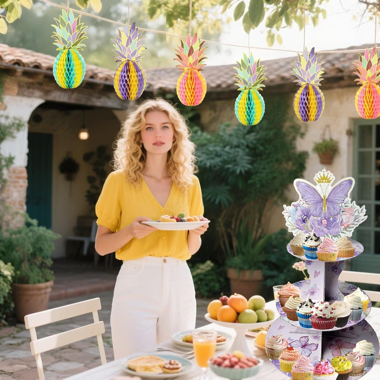 3 Tier Butterfly Cupcake Stand,Suitable for Butterfly Themes – Easy to Assemble& Reusable(5Butterfly) image 5