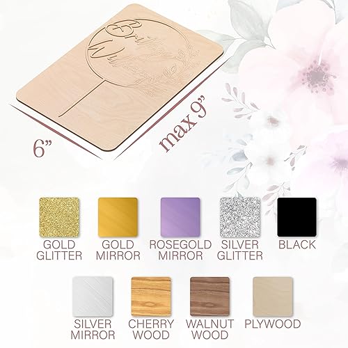 Miniatura 6 de Decoración para tartas de boda, señor y señora personalizada, apellido personalizado para ser novia y novio rama floral  Elegante decoración de