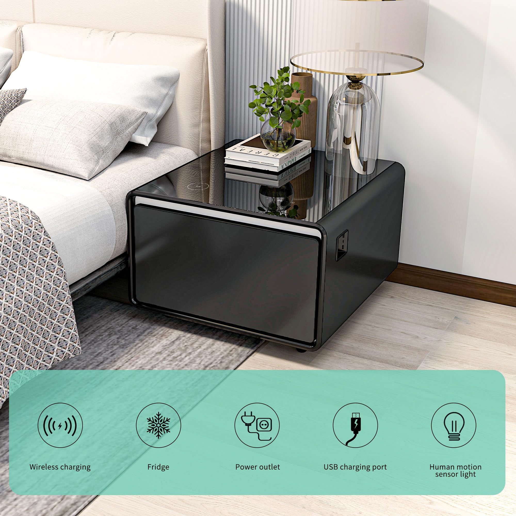 Hkruiteli Smart Furniture With Built-In Fridge, Power Socket, And Outlet Protection on Fridge.com - View 5