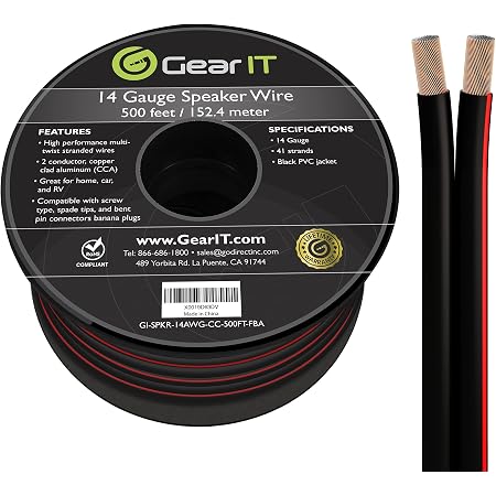 Amazon.com: GearIT 14/2 Speaker Wire 