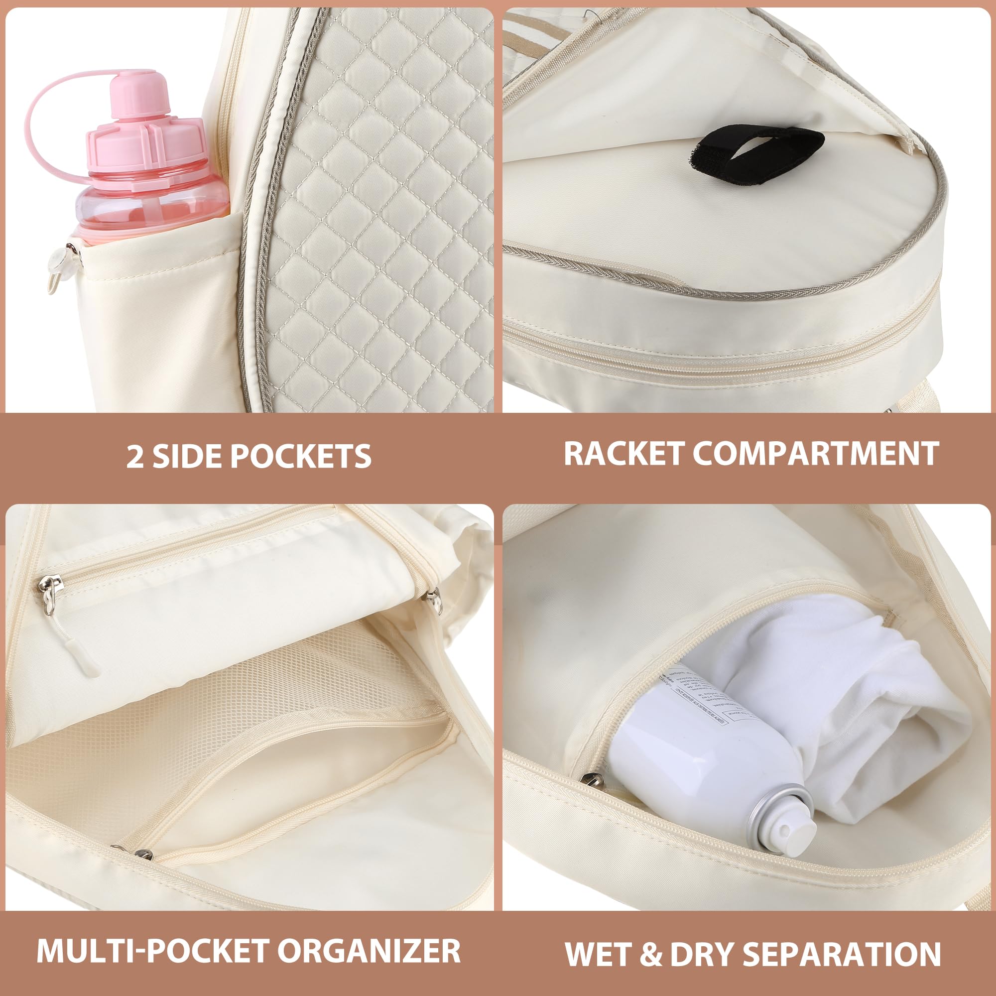 Amazon.com : Lufstd Tennis Bags for Women, Quilted Tennis 