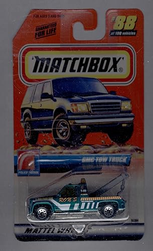 Matchbox 1999-88 de 100 Series 18 Police Patrol GMC TOW Truck escala 164