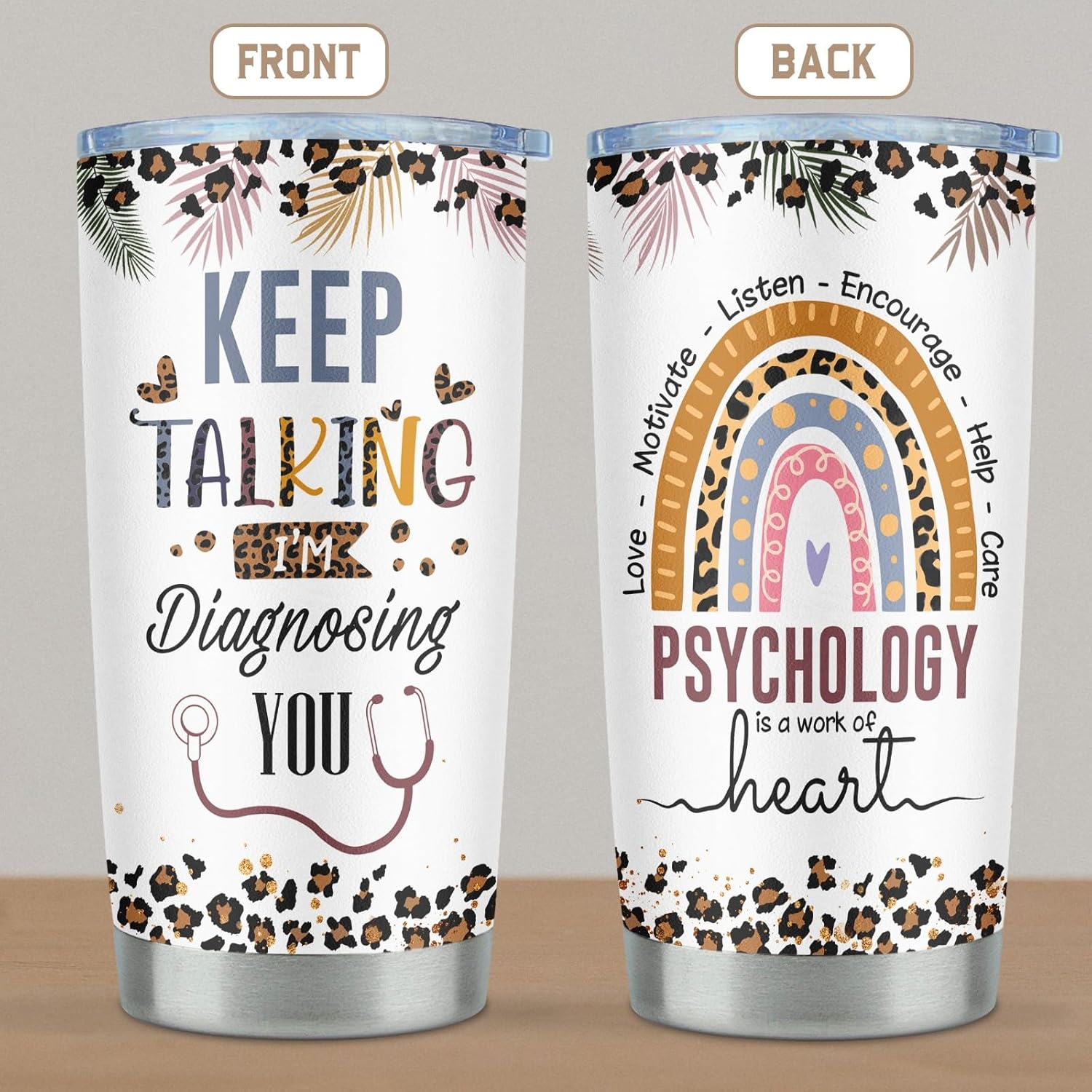 Psychology Gifts Tumbler 20oz, Mental Health Gifts for School Psychologist, Psychiatrist, Therapist, Therapy, Psychology Teacher - Image 7