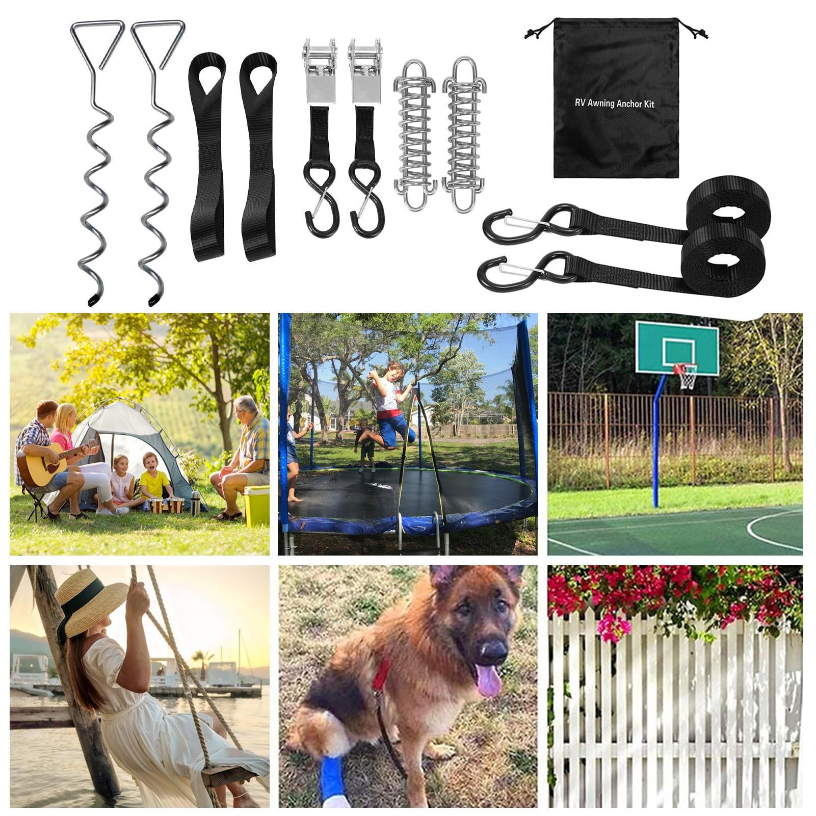 Piquetas para tienda de campaña, tienda de campaña, tienda de campaña, tienda de campaña, trampolín, lona, picnic, barbacoa, reuniones, deportes