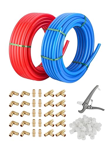 EFIELD 1/2-inch 2 x100 ft Pex-A Tubing/Pipe(All in One) Red