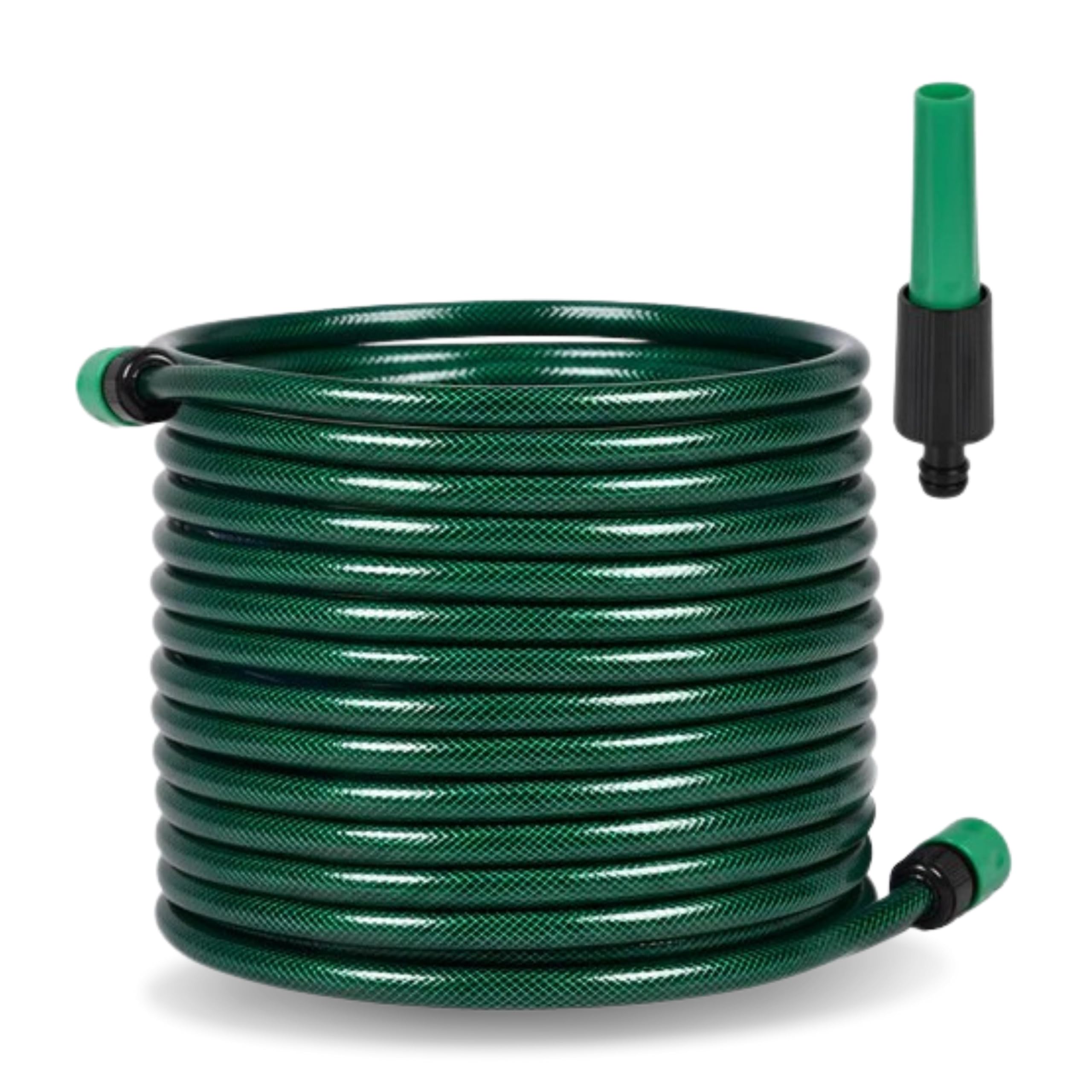 ADEPTNA Garden Green Hose Pipe Reel Watering HOSEPIPE Triple Layer with Connectors (30M)