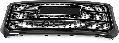 Miniatura 2 de KUAFU Parachoques delantero compatible con GMC Sierra 2500HD 3500HD 2015-2019 parrilla superior de malla de parachoques superior de plástico ABS