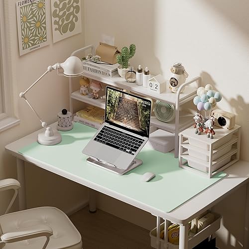 Miniatura 11 de Aothia Tapete protector de escritorio, alfombrilla para mouse, antideslizante, impermeable, de piel sintética, secante de escritorio, para Verde