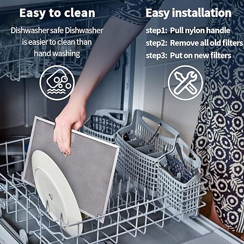 Miniatura 6 de BPS1FA30 - Filtro de repuesto para campana extractora Broan Nutone QS1 WS1 de 30 pulgadas, sustituye a 99010299, S99010305, AP3378953 Filtros de