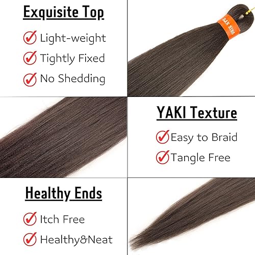 Miniatura 8 de Cabello trenzado preestirado ombré, extensiones de cabello trenzado sedoso, trenzas de pelo torcido de ganchillo, cabello trenzado original de