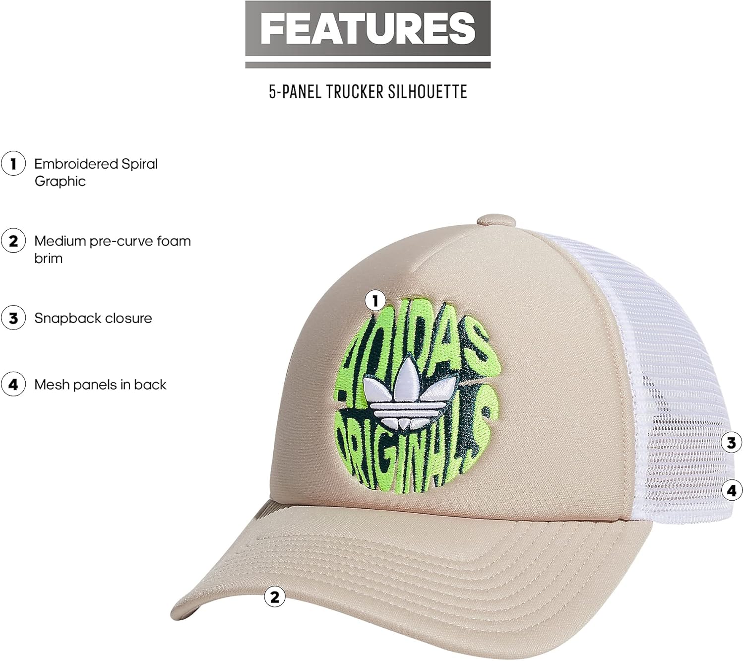 adidas Originals Unisex Adult Unisex Spiral Originals Trucker