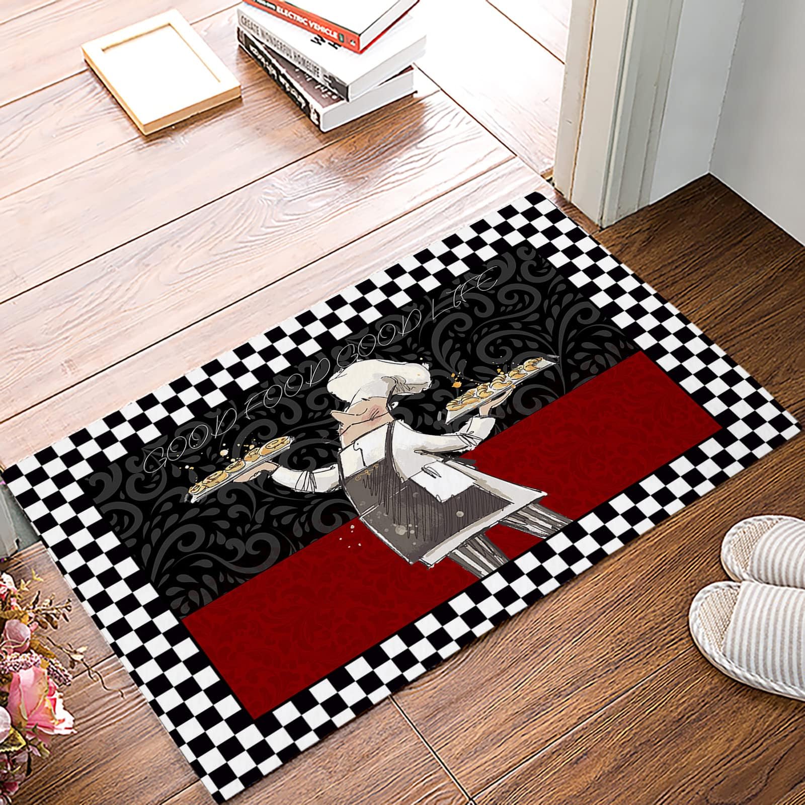 Amazon.com: farawamu Fat Chef Kitchen Rugs and Mats, Washable Non Slip ...