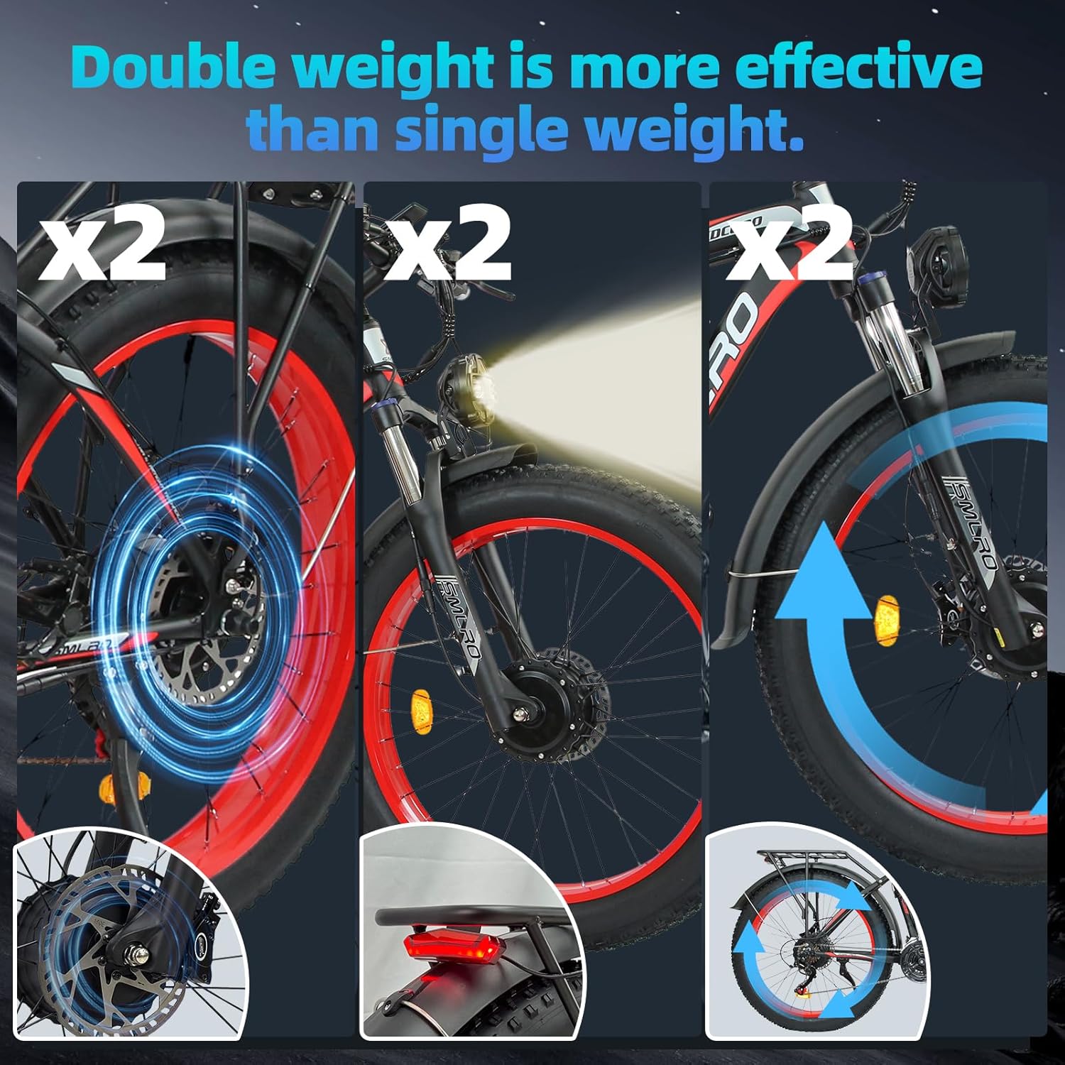 xdc 600 Adult Electric Bike, 5000W Peak Power, 26" Fat Tire All-Terrain E-Bike, 45 Miles Peak Range, 52V 30Ah Battery-Powered Off-Road E-Bike, 45 MPH High Speed