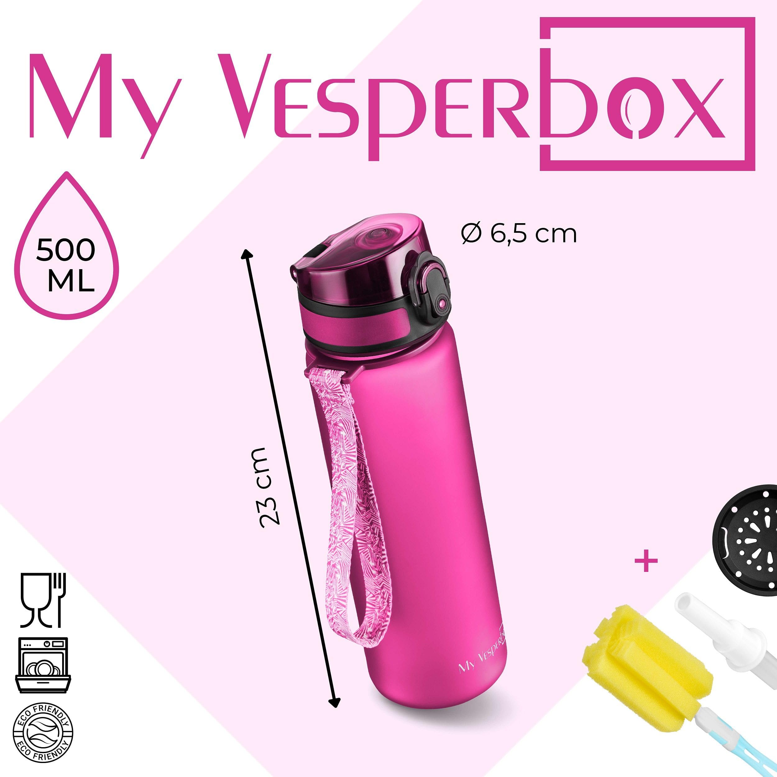 My Vesperbox Liv Set - Boîte à déjeuner et gourde de 500 ml pour enfants - Anti-fuite et sans BPA - Boîte à déjeuner pour l'école et la maternelle - Fabriqué en Allemagne