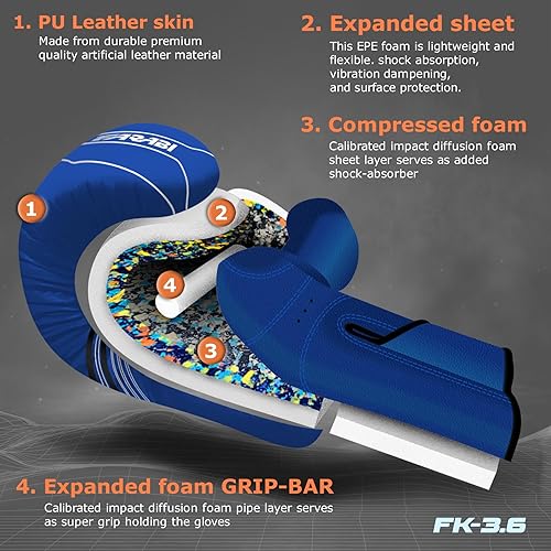 Miniatura 2 de Farabi Sports Guantes de boxeo para niños y niñas, guantes de kickboxing de 6 onzas para jóvenes, guantes de boxeo junior para MMA, Muay Thai,