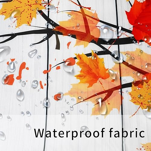 Miniatura 10 de Cortina de ducha de Navidad, telón de fondo de Navidad, copos de nieve, pinos, juegos de cortinas de ducha de poliéster, tela impermeable, lavable,