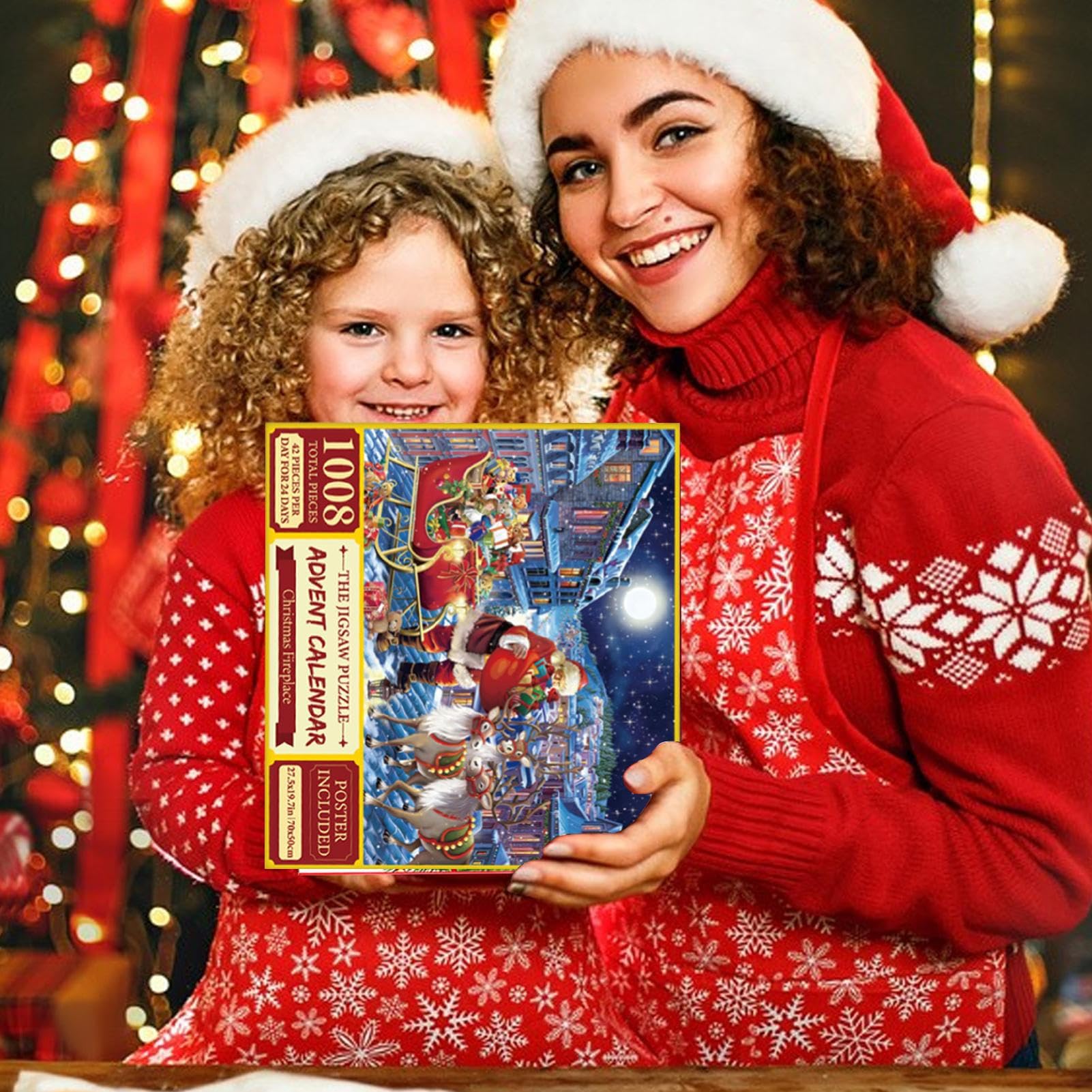 未使用⭐ クリスマス アドベント カレンダー 1008 ピース ジグソーパズル クリスマス アドベントカレンダー ジグソーパズル ◇ 1008ピース