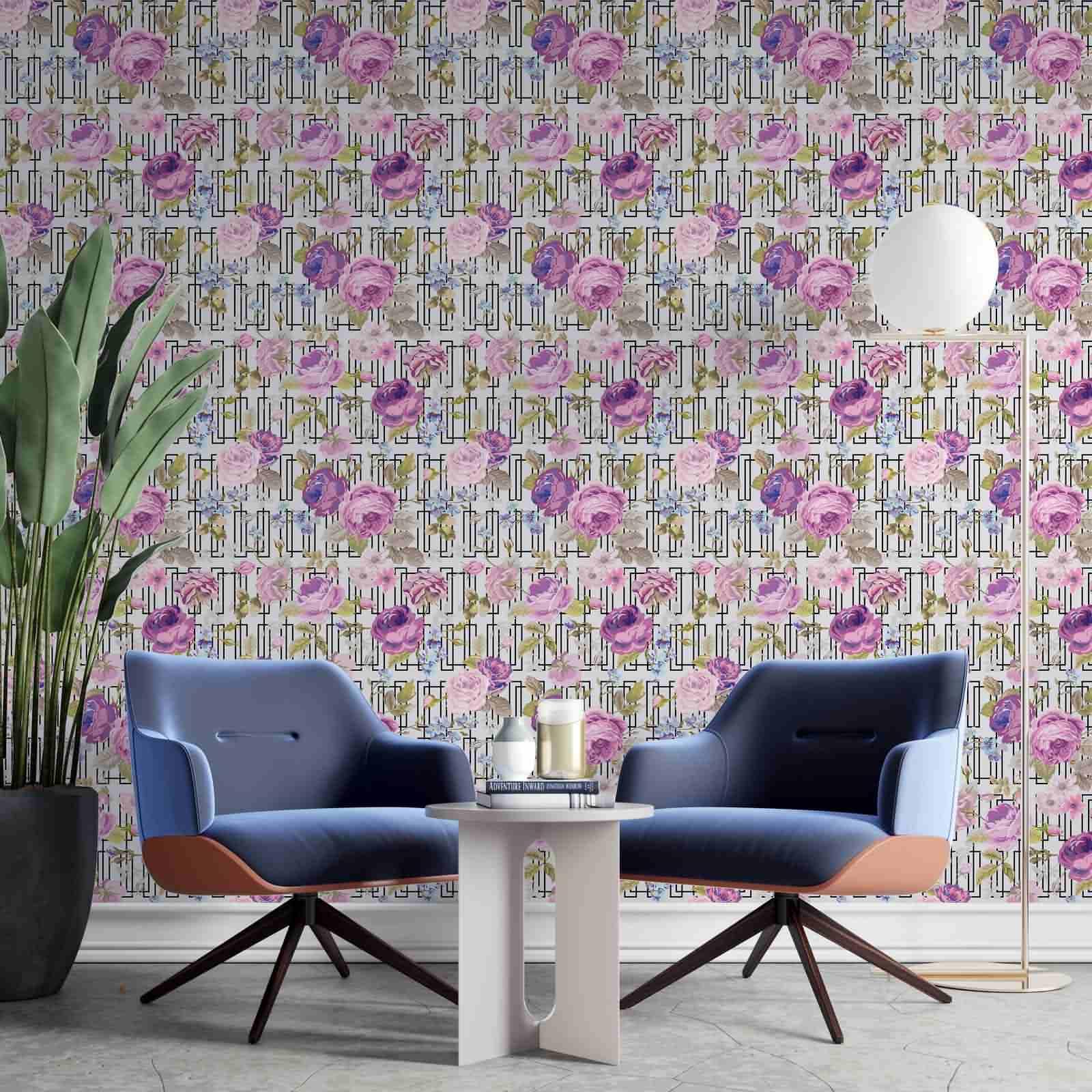 Película decorativa floral antideslizante para cocina, dormitorio