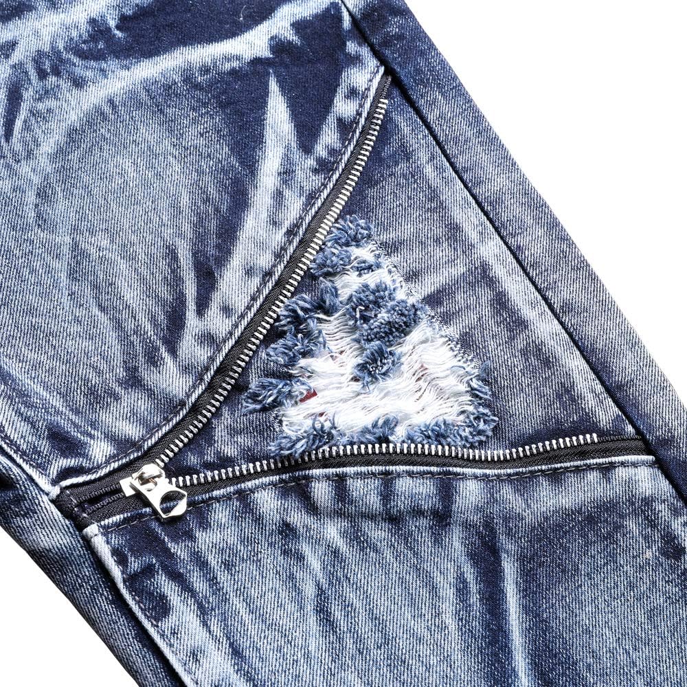 Jeans Men Stretch Slim Fit Straight Ripped Denim Pants Cowboy Comfy Flex Fashion - Image 7