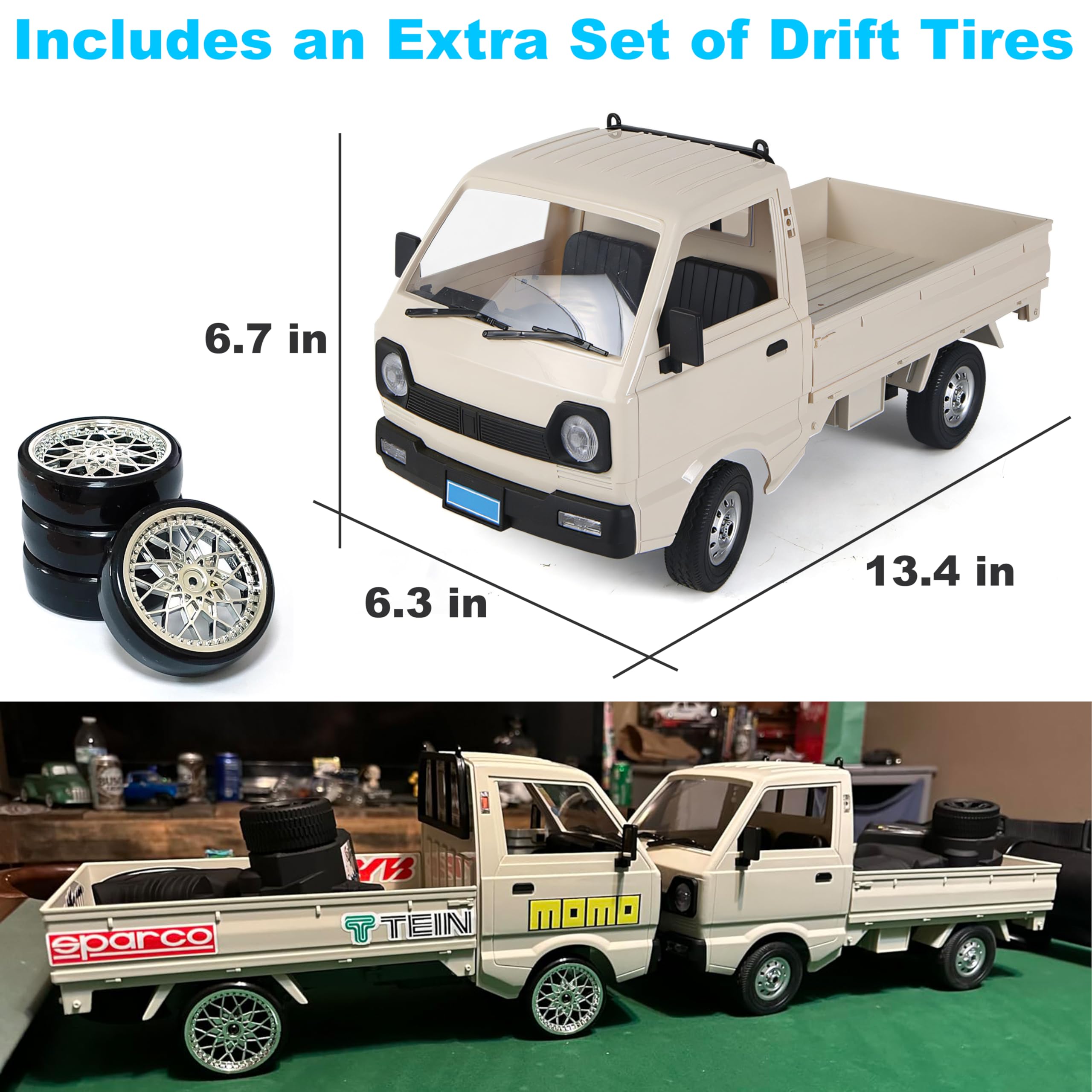 Amazon.co.jp: BOTICAKO 1/10 RCトラック、WPL D12 Keiトラック - 2.4G