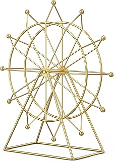 ARTACCEN Ferris Wheel Bookshelf Decor â€“ Gold Decor Modern Gift - Shelf Decor Accents Ornament - House Decorations Living Room - Fireplace Decor or Desk Decor - Entryway Decor.