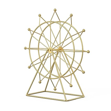 ARTACCEN Ferris Wheel Bookshelf Decor � Gold Decor Modern Gift - Shelf Decor Accents Ornament - House Decorations Living Room - Fireplace Decor or Desk Decor - Entryway Decor.