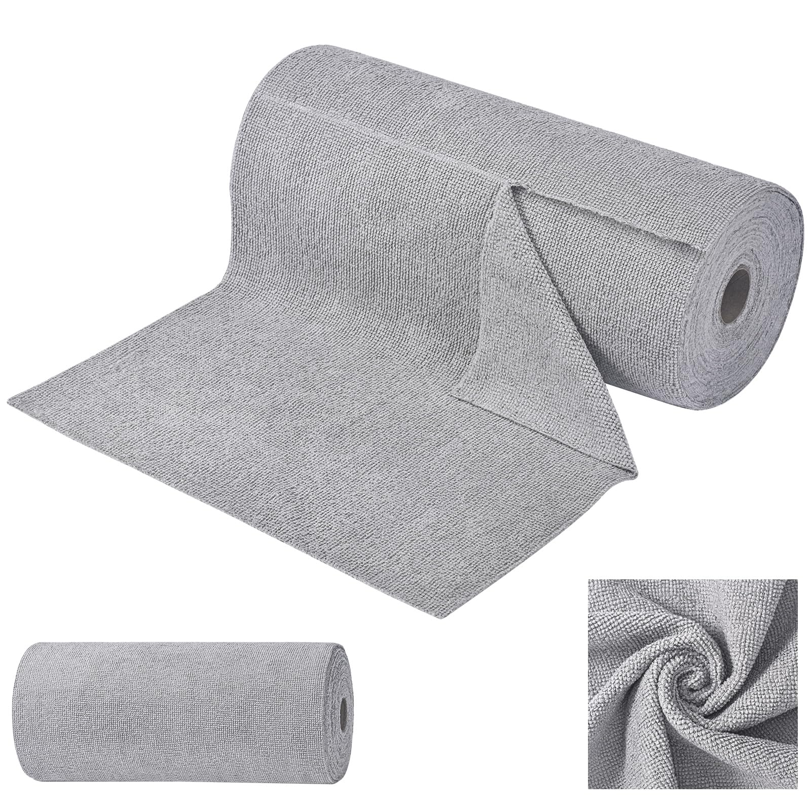 Rouleau de Chiffon en Microfibre, 50 Pièces Rouleau Microfibre Déchirables, 30 × 30 cm Chiffon Microfibre Rouleau Réutilisables, pour Maison, Cuisine, Voiture