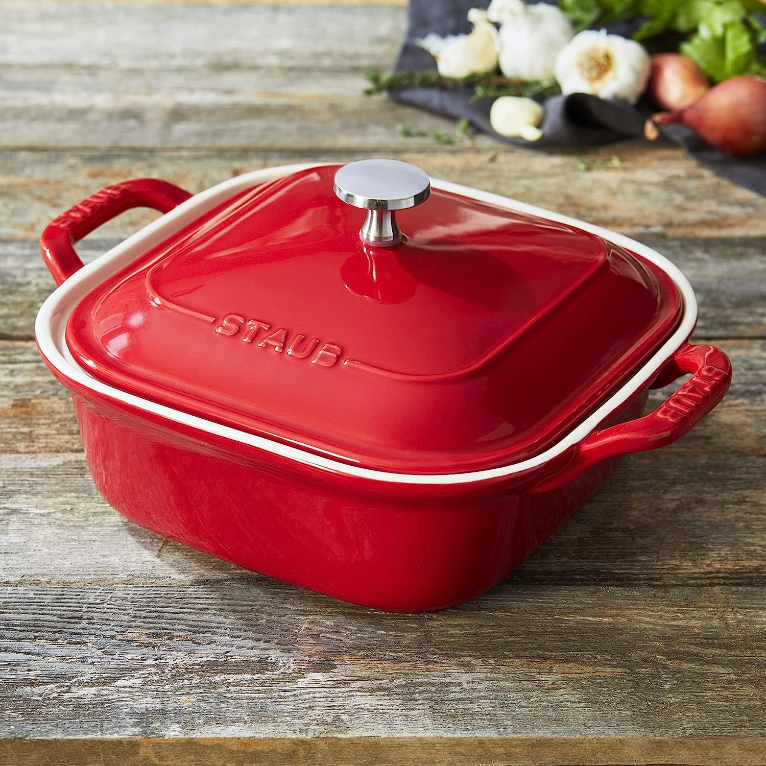 STAUB - 40508-636 STAUB Ceramics Square Covered Baking Dish, 9x9
