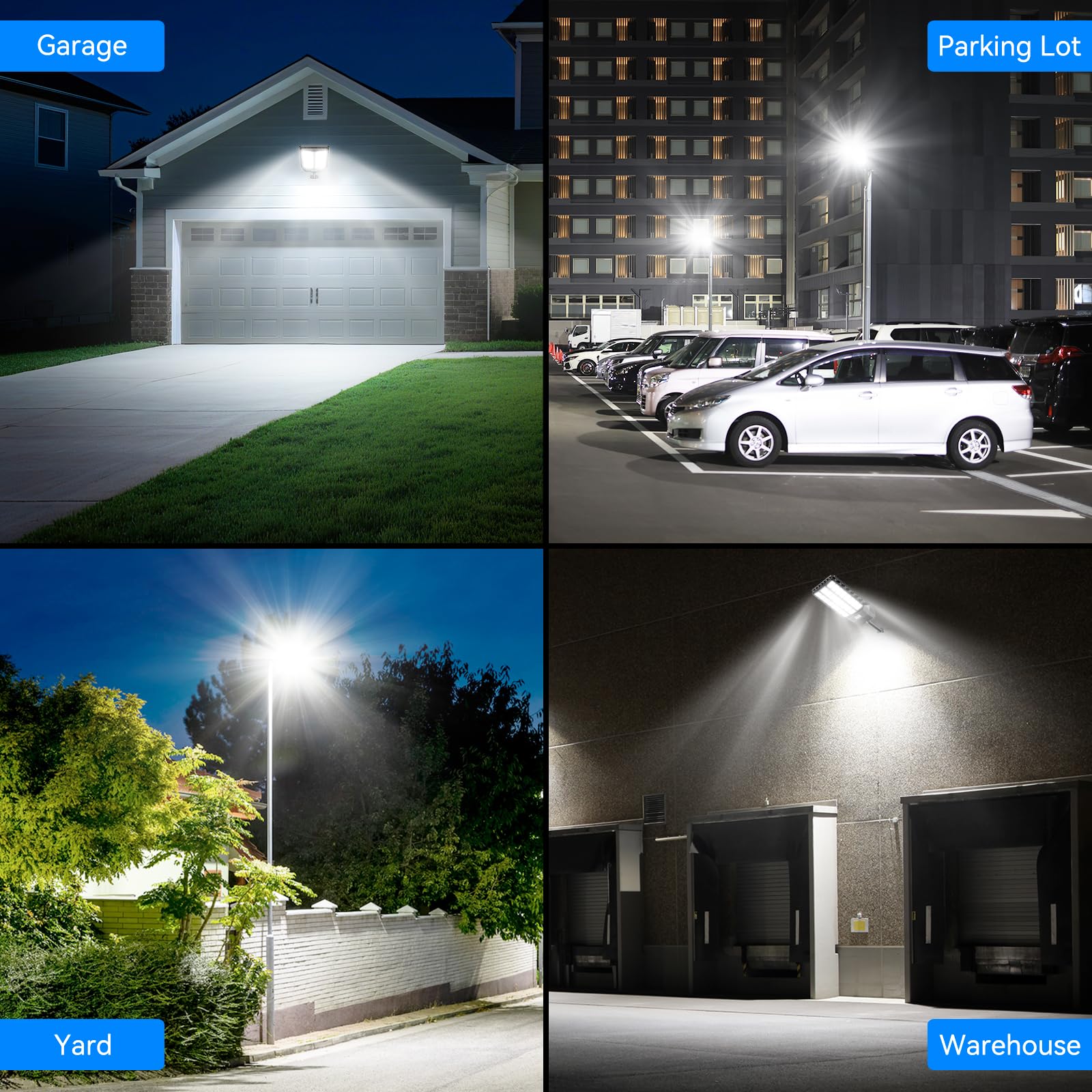 Adewalk 5000W Lampione Solare Led Esterno con Telecomando, IP66 Impermeabile Lampada Stradale Solare con Sensore di Movimento, 6500K Super Bright Lampioni da Giardino Esterno Solari per Garage Strada