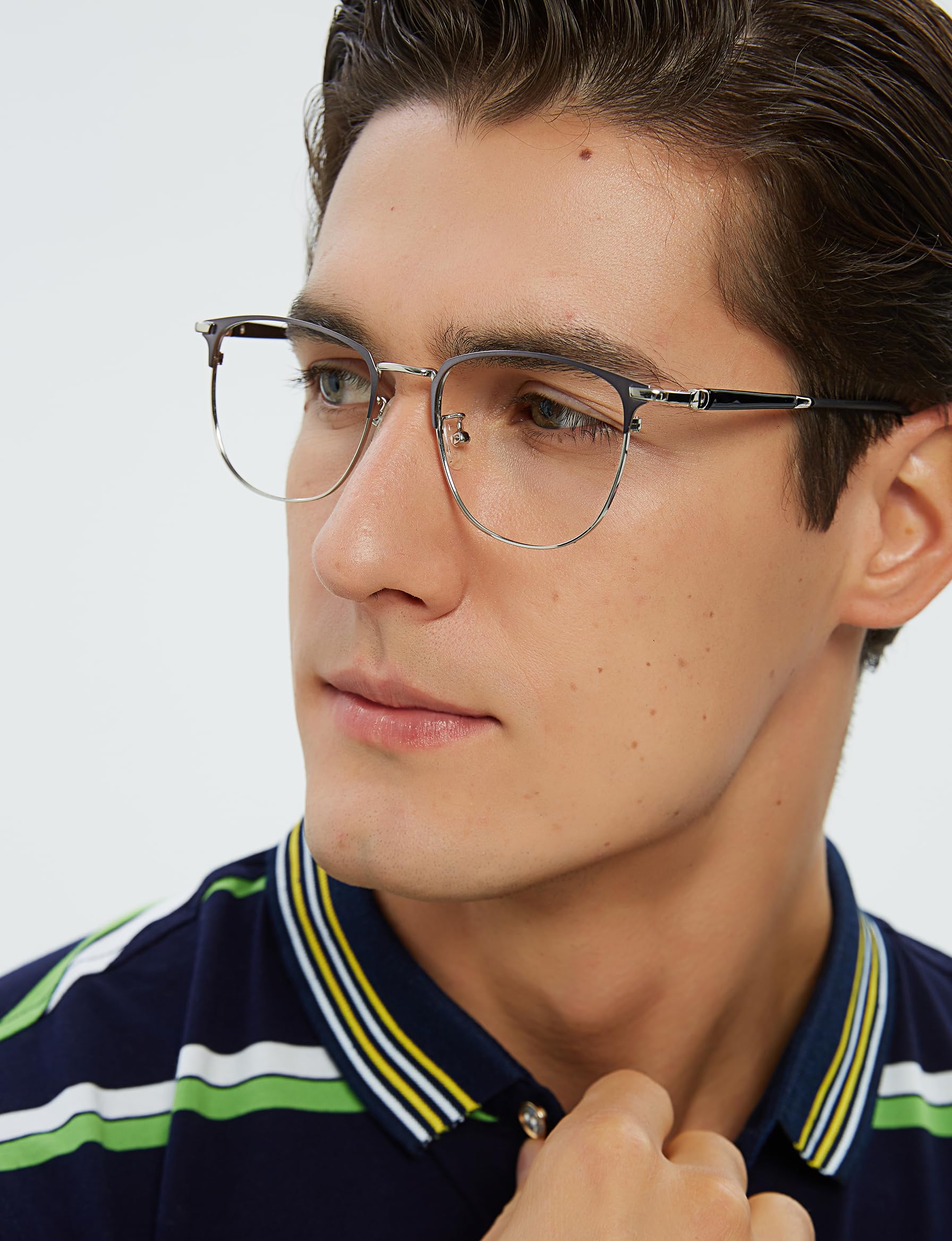 GUDVUE Gafas de luz azul de metal para ordenador, juegos, TV, teléfonos para mujeres/hombres/antirreflejos/UV400/fatiga ocular
