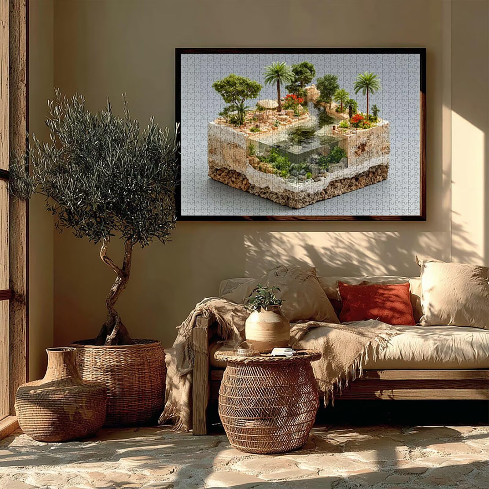 Puzzle Arte con Scatola Visualizzazione, Pianta Puzzle Legno 4000 Pezzi Adulti 141x87cm, Attività di Intrattenimento ad Alta Difficoltà, DIY Classici Gioco, Jigsaw Per Tutta La Famiglia, B-4323