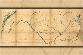 24"x36" Gallery Poster, Map of coal & timber of Allegheny RailRoad 1850