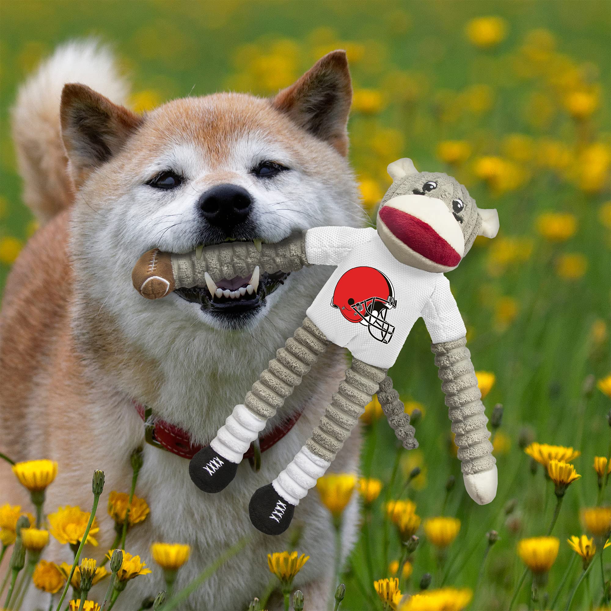 Little Earth Productions Littlearth Cleveland Browns NCAA Sock Monkey - Juguete para Mascotas