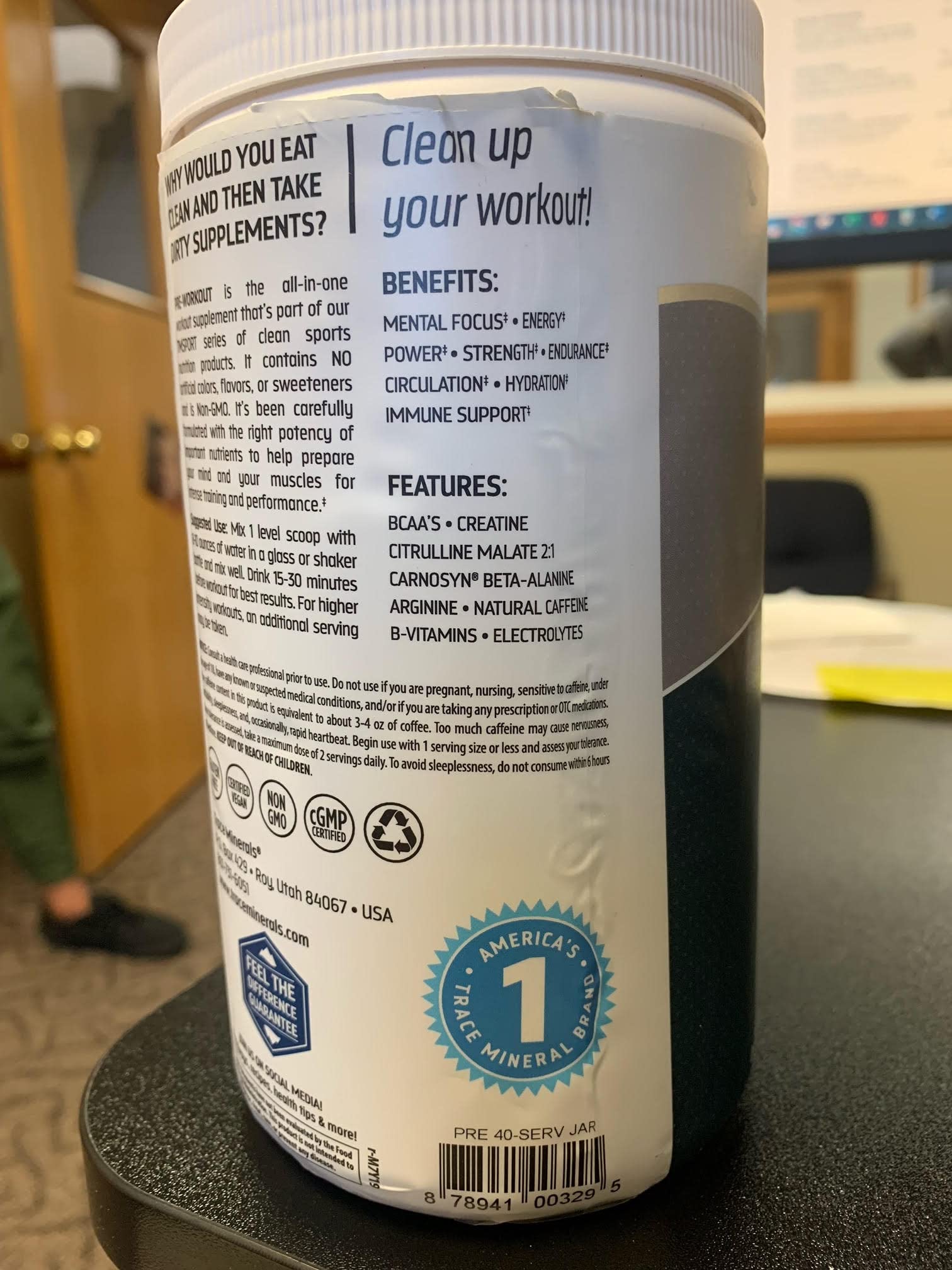 Trace Minerals Pre Workout Energy Drink, 13 oz Canister — Amazon image 9