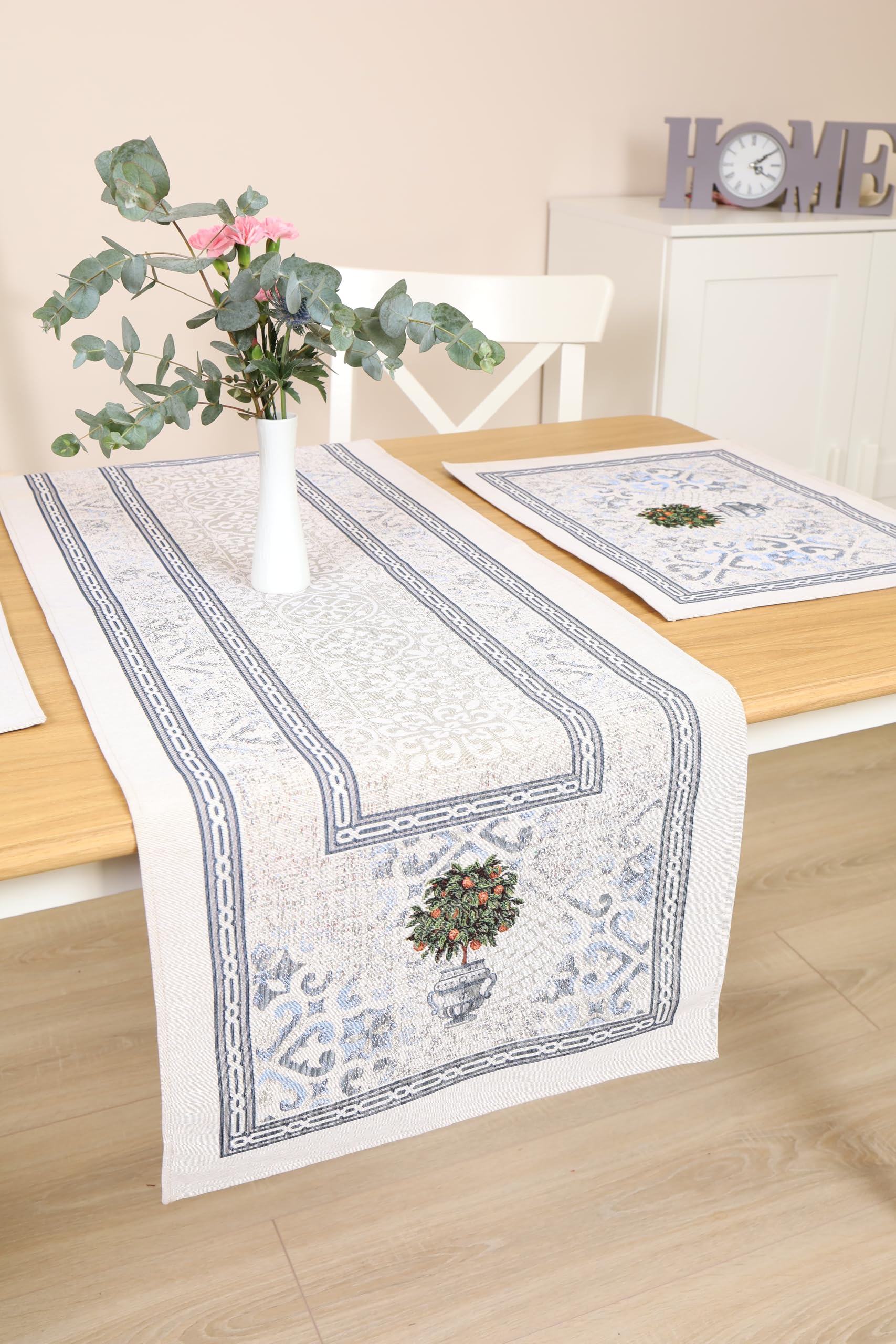 Tischsets Platzsets Abwaschbar 12er Set, 40x50 cm, Platzdeckchen Stoff 100% Jacquard Gobelin, Untersetzer Teller Hochwertige Wiederverwendbare für Hochzeit, Geburtstag, Küchen, Cafe - Italien