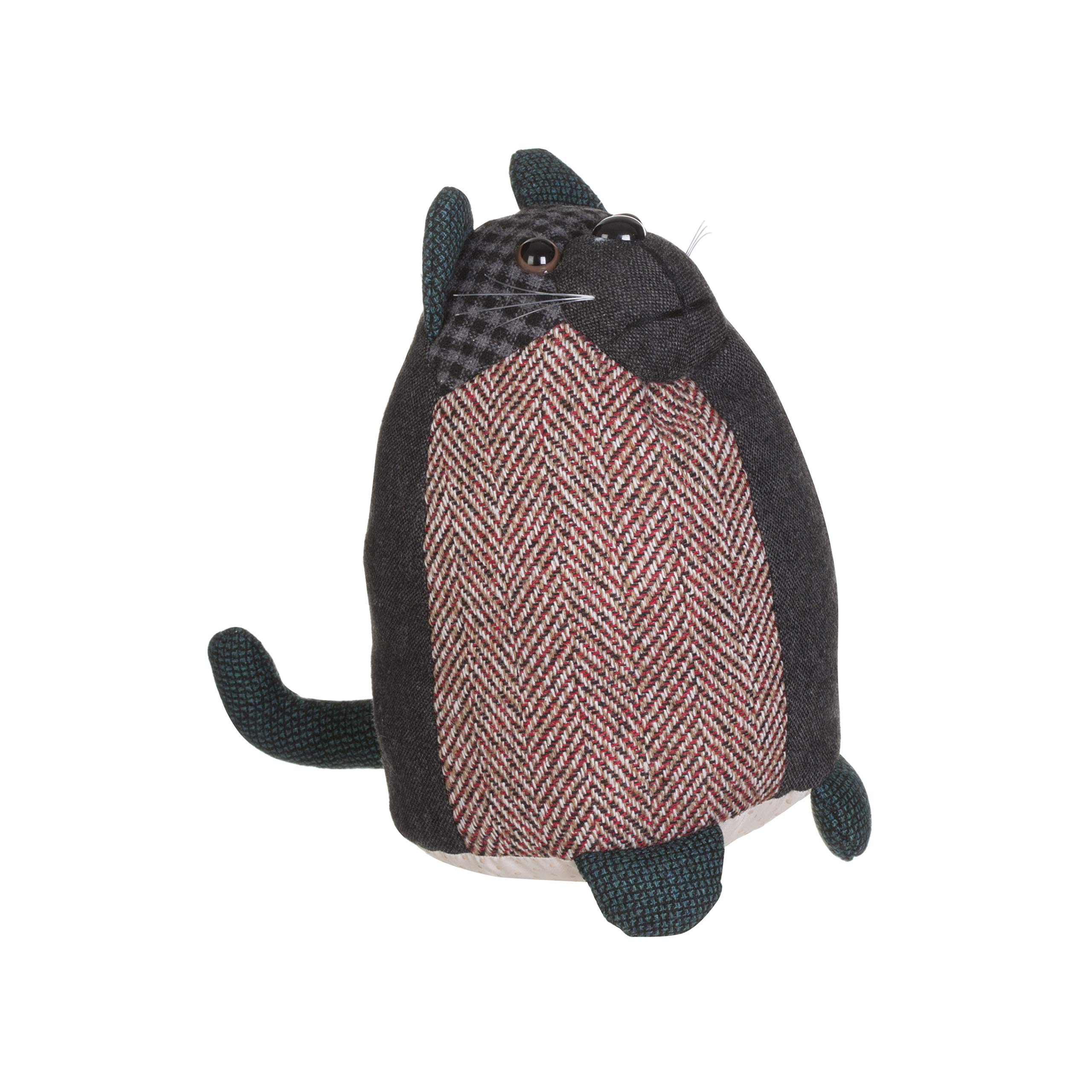 Premier Housewares 1901406 Heritage Cat Door Stop - Green, 18 x 10 x 19 cm