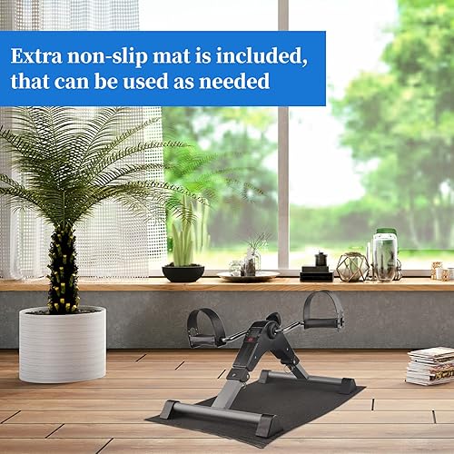 Miniatura 4 de Icedeer Folding Mini Stationary Exercise Bike for Home,Under Desk Bike Pedal Exerciser Rehabilitation Peddler Machine Portable with LCD Screen