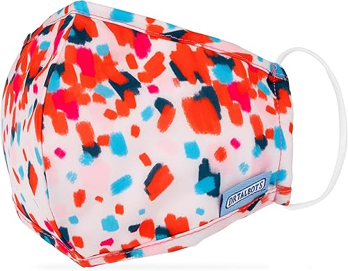 Dr. Talbot's Máscara facial de tela lavable para adultos con bolsillo para filtro para salud personal, 1 paquete, estampado de pinceladas