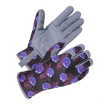 SKYDEER Premium Genuine Deerskin Suede Womens Gardening Gloves, Ultra-Soft Padded, Comfort Fit for Work SD6613/M