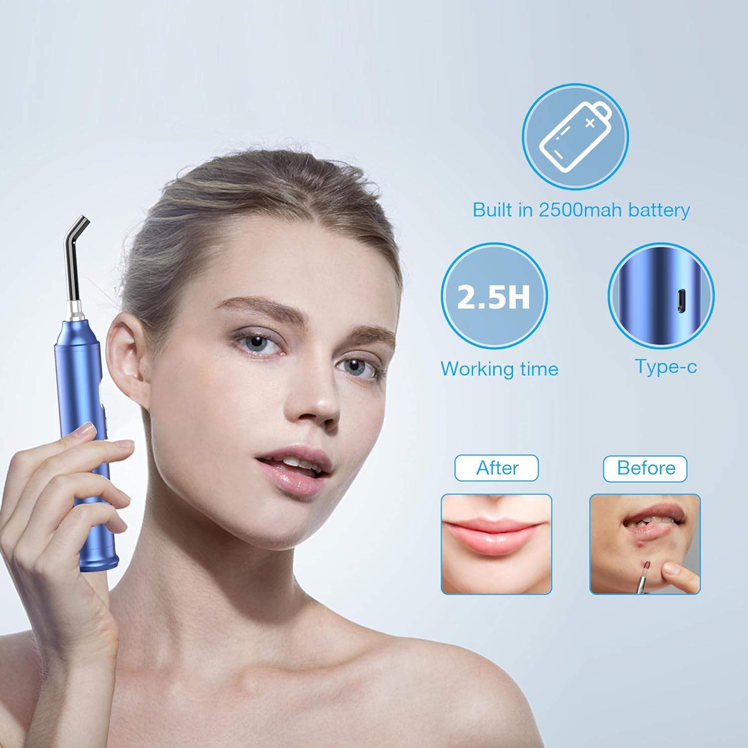 Red Light Therapy Device with Timer and 4 Modes, Dark Blue