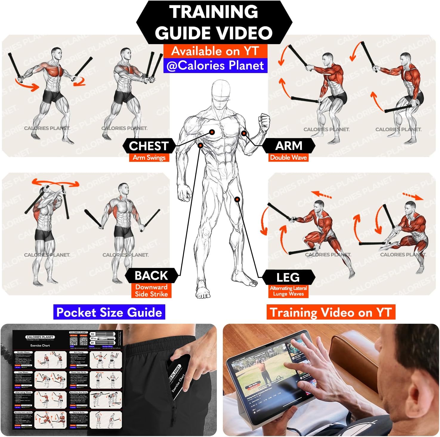 X2 Ropeless Battle Ropes Adjustable Weight - Wrist Friendly Structure, Stackable Add-On Weights, Rope & Bar Dual Forms Transformable, Professional Cordless Battle Ropes