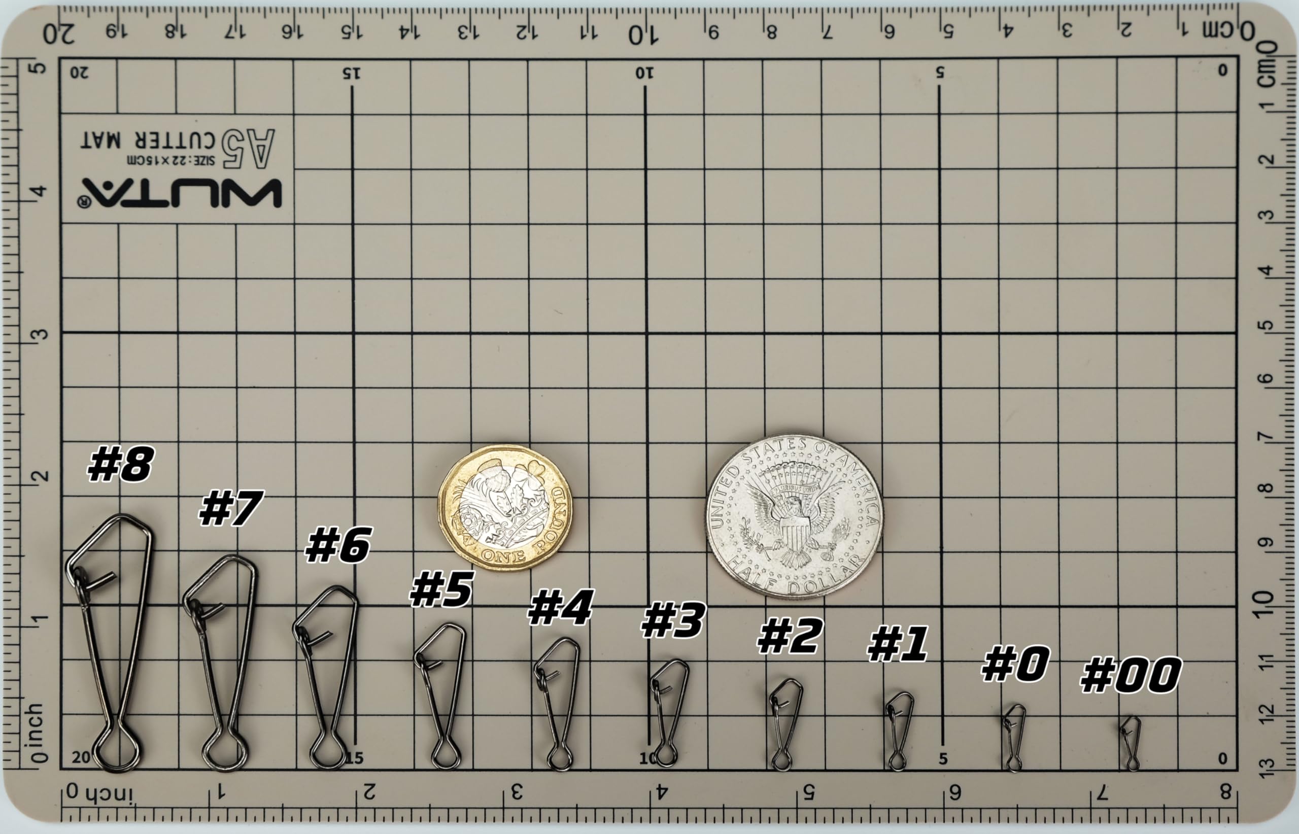 PISCORUSH High-Strength Fishing Snaps Stainless Nice Snaps Fishing Clips Lure Hook Connector Quick Change Lock Saltwater Fishing Accessories (0# (25lb) / 100PCS)