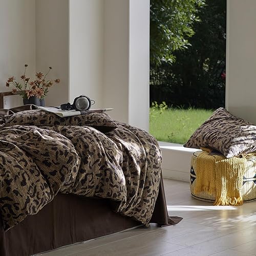 Miniatura 11 de MKXI Juego de funda de edredón a cuadros tamaño King, 100% algodón, diseño geométrico a cuadros, con 2 fundas de almohada, funda de cama